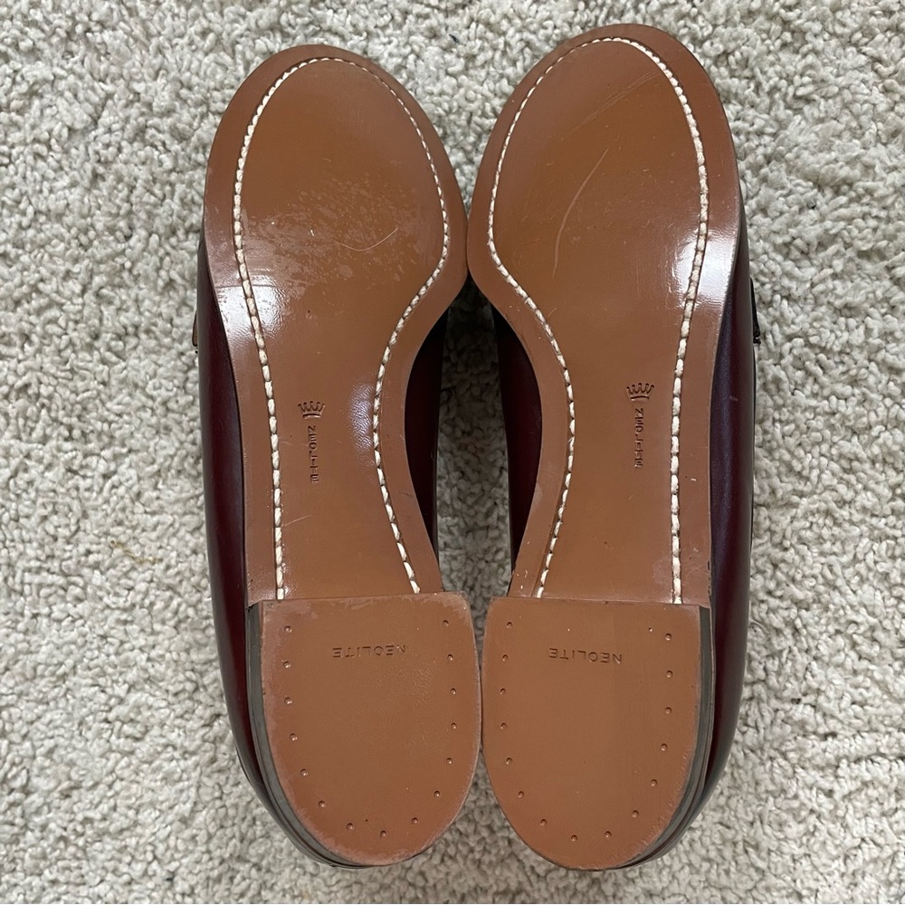 Classic! Womens GH BASS & Co WEEJUNS Cordovan Leather TASSEL Slip-On LOAFERS - Picture 5 of 6